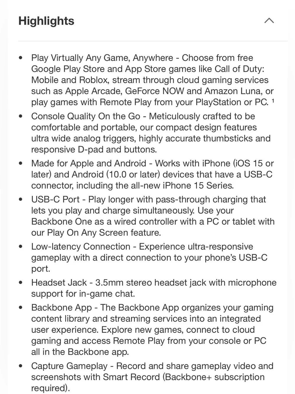 PlayStation Backbone PS Remote Play Smartphone Controller for iPhone